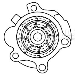 Насос водяной для автомобилей Audi A4 (04-)/VW Passat B6 (05-) 2.0TFSi