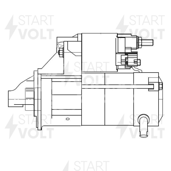 Стартер для автомобилей Toyota Corolla E100 (91-)/Caldina T190 (92-) 1.3i/1.5i 1кВт