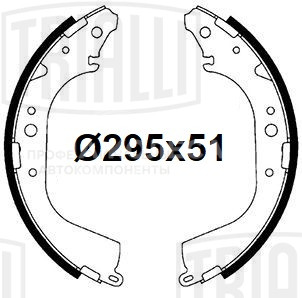 Колодки тормозные для автомобилей Toyota Hilux (97-) / 4Runner (95-) / Hiace (89-) барабанные