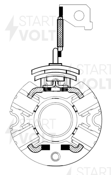 Узел щеточный стартера для автомобилей Hyundai Santa Fe (18-)/ix55 (09-) 3.5i/3.8i