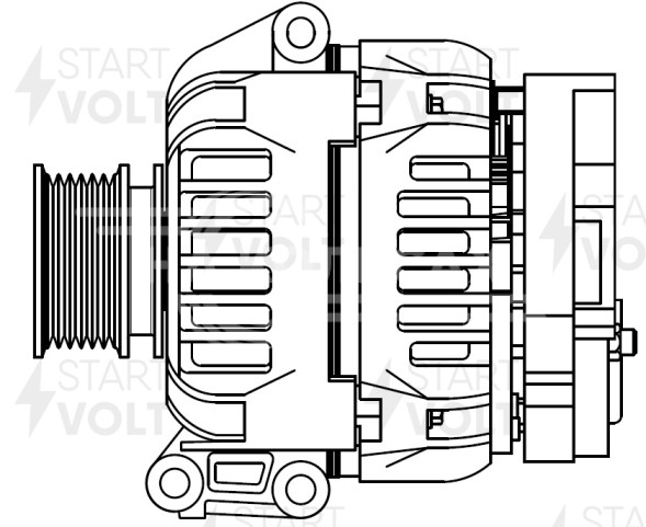 Генератор для автомобилей Renault Logan (04-)/Sandero (08-) 1.4i/1.6i 98A (LG 0928)