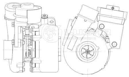 Турбокомпрессор для а/м Hyundai Santa Fe (06-) 2.2CRDi (тип TF035 VGT)