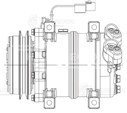 Компрессор кондиционера для автомобилей Pajero Sport (08-)/L200 (06-) 2.5D
