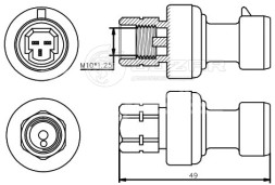Датчик давления хладагента Opel Astra H (04-)/Chevrolet Cruze (09-)