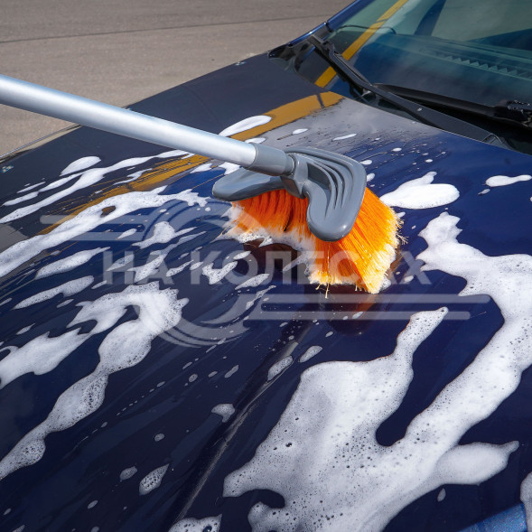 Щетка для мытья с мягкой распушенной щетиной &quot;Волна&quot; (150*22см)