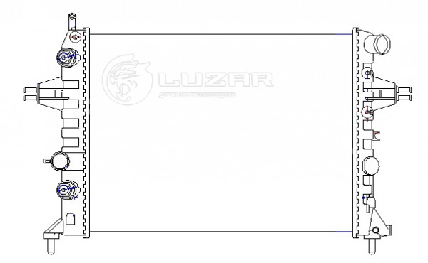 Радиатор охлаждения для автомобилей Astra G (98-)/Zafira A (99-) 1.4i/1.6i/1.8i AТ AC+