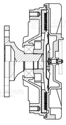Муфта вязкостная для автомобилей КАМАЗ с дв. 740.30, 740.31 Евро-2 (с 2007 г.) (без крыльчатки)