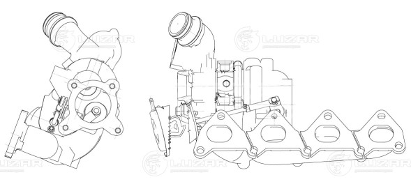 Турбокомпрессор для а/м Skoda Octavia (04-)/VW Tiguan (08-) 1.4T (тип TD025M2)