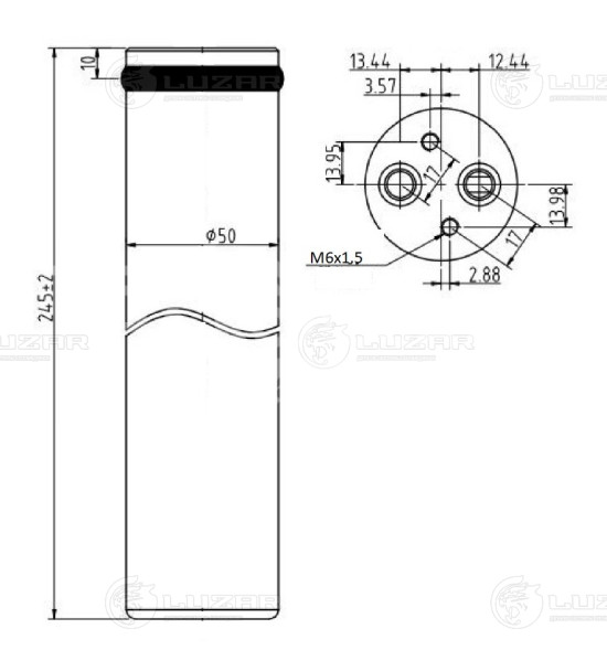 Ресивер-осушитель конденсора для автомобилей Logan (04-)