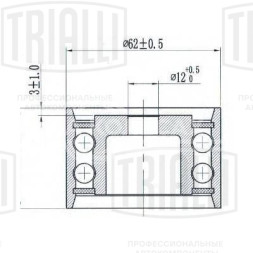 Ролик ГРМ для автомобилей Toyota LC Prado 90 (96-) 3.4i (опор.) (CM 6199)