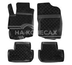 Ковры для Mitsubishi Lancer X (07-), 4 шт., выс. борт, ТЭП, черн.