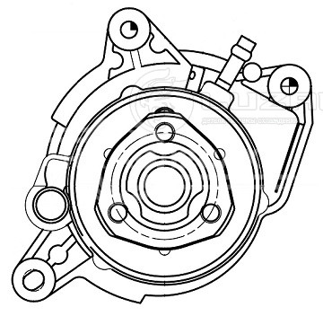 Насос водяной для автомобилей VW Golf VI (08-)/Jetta (11-)/Skoda Yeti (09-) 1.2TSi регулир.