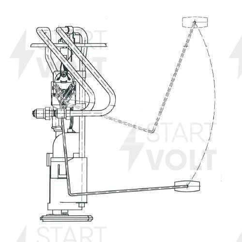 Модуль топливного насоса для а/м Лада 21044 1.6i 8v резьбовое соединение