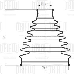 Пыльник ШРУСа наружного для автомобилей Toyota Corolla E120 (01-)