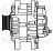 Генератор для автомобилей Hyundai Santa Fe (06-) 2.7i/Kia Sorento (06-) 3.3i 130A