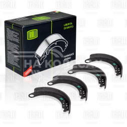 Колодки тормозные барабанные передние для автомобилей УАЗ, новый каркас (4 шт.)