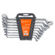 Набор ключей накидных с изгибом 8 предметов (6*7,8*9,10*11,12*13,14*15,16*17,18*19,20*22мм) пласт. держатель