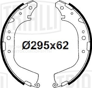 Колодки тормозные для автомобилей Nissan Patrol (-98)/Toyota LC (60-80) (-01) барабанные