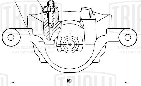 Суппорт тормозной для автомобилей Hyundai Accent (05-)/Kia Rio II (05-) передний левый d=54мм