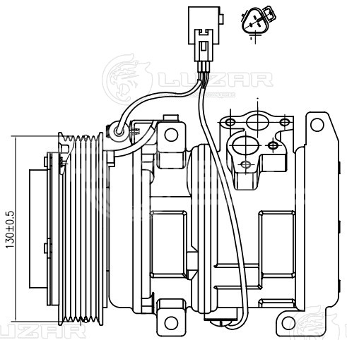 Компрессор кондиционера для автомобилей Toyota Camry (01-) 2.0i/2.4i