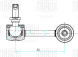 Стойка стабилизатора заднего левая для автомобиля Mitsubishi ASX (10-)/Outlander (06-)