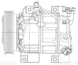 Компрессор кондиционера для автомобилей X-Trail (T31) (07-) 2.5i