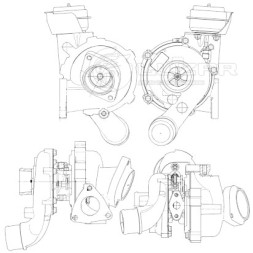 Турбокомпрессор для а/м SsangYong Kyron/Actyon (05-) 2.0D [D20DT] (тип GTB1549V)