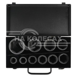 Набор головок ударных 3/4&quot; 56мм 10 пр. (17-46мм) мет. кейс.