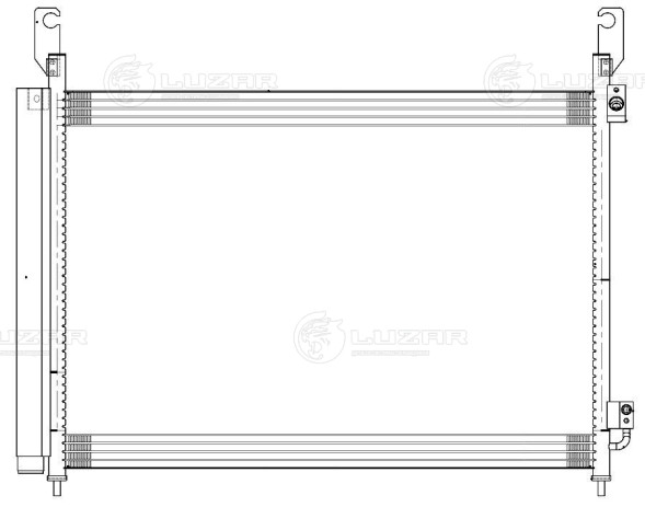 Радиатор кондиционера для автомобилей Koleos (08-) 2.0D/2.5i M/A