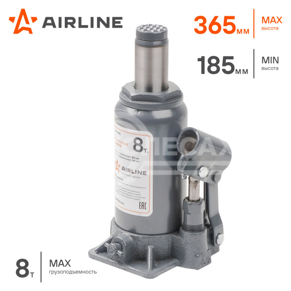 Домкрат бутылочный 8т 185-365мм