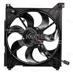 Электровентилятор охлаждения для автомобилей Hyundai Sonata (EF) (98-) 2.0i/2.7i (с кожухом) (4-х конт.)