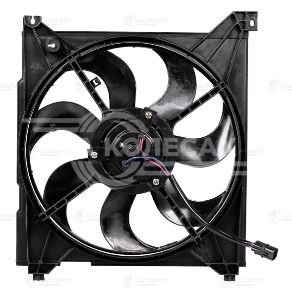 Электровентилятор охлаждения для автомобилей Hyundai Sonata (EF) (98-) 2.0i/2.7i (с кожухом) (4-х конт.)