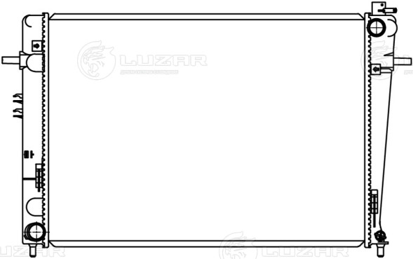 Радиатор охлаждения для автомобилей Tucson (04-)/Sportage (04-) 2.0D MT (тип Halla)