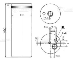 Ресивер-осушитель конденсора для автомобилей Octavia (96-)/VW Golf IV (96-)