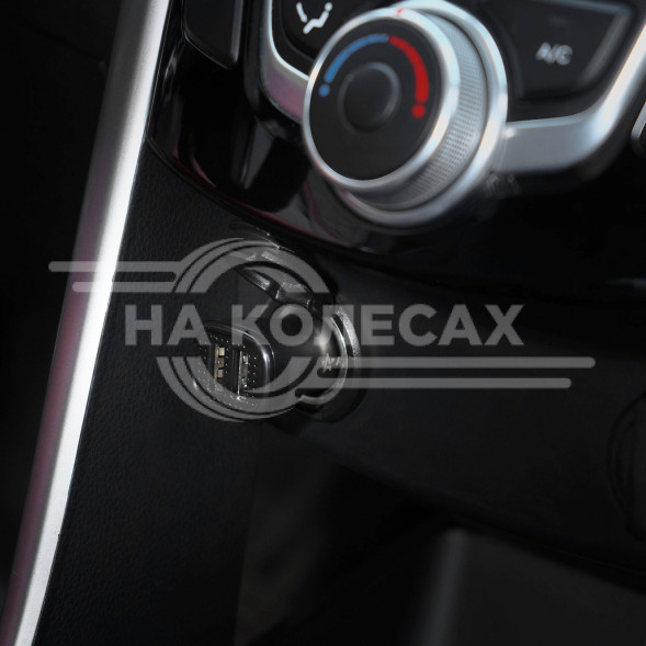 Адаптер автомобильный 2хUSB 2.1А, 12/24В