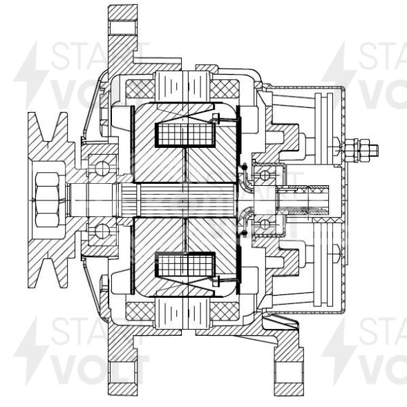 Генератор для спецтехники МАЗ 4370/МТЗ с дв. Д-245.30Е2/-715/-716/Д-260.5 60A