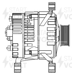 Генератор для автомобилей КАМАЗ с дв. 740.30/740.31 ЕВРО-2/ЕВРО-3 95А