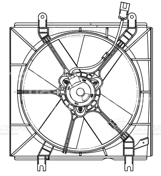 Электровентилятор охлаждения для автомобилей Honda CR-V (95-) 2.0i (с кожухом)