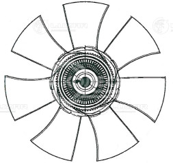 Муфта вязкостная для автомобилей УАЗ 3163 (Patriot) (08-) (с крыльчаткой; 7 лопастей)