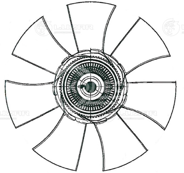 Муфта вязкостная для автомобилей УАЗ 3163 (Patriot) (08-) (с крыльчаткой; 7 лопастей)