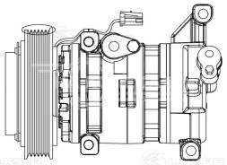 Компрессор кондиционера для автомобилей Mazda 3 (BK) (03-) 1.6i