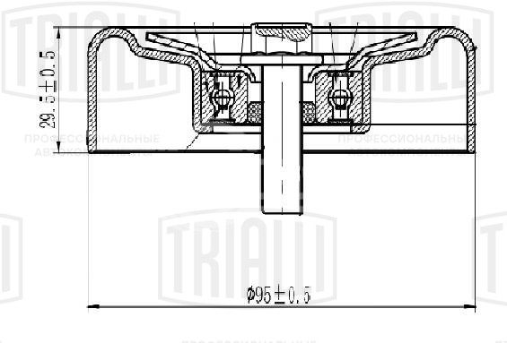 Ролик приводного ремня для автомобилей Hyundai Solaris/Kia Rio (17-) 1.6i (опорный)