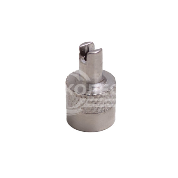 Колпачки на шинный вентиль с ключом, хром, металл (60 шт.)