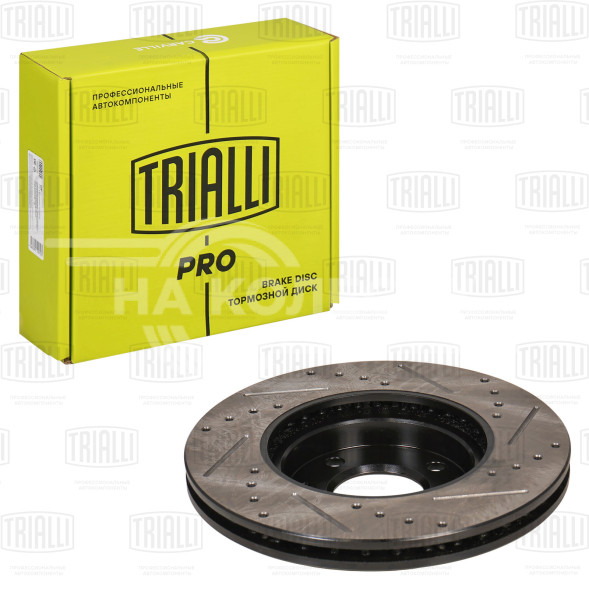 Диск тормозной передний для автомобилей Hyundai Solaris (10-) (17-) d=256 PRO (перф/слот/окраш)