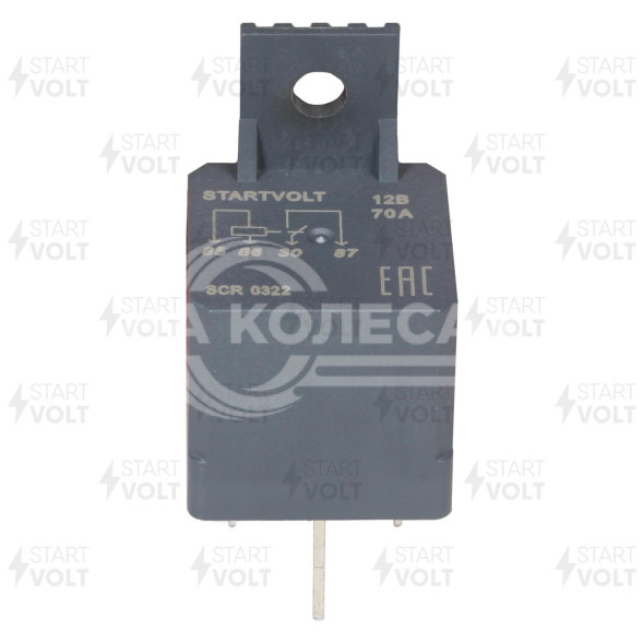 Реле автомобильное 4 контакта 12V 70A (с кронштейном) защиты стартера