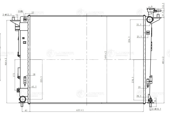Радиатор охлаждения для автомобилей Sportage III (10-)/iX35 (10-) G MT (Словакия)