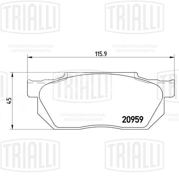 Колодки тормозные дисковые передние для автомобилей Honda Fit (01-) (PF 4219)