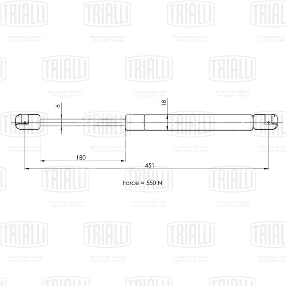 Амортизатор (упор) крышки багажника для автомобиля Volkswagen Passat B6 (05-) универсал