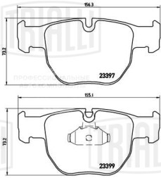 Колодки тормозные дисковые передние для автомобилей Land Rover Range Rover (02-) (в комплекте с датчиком)