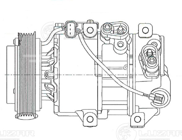 Компрессор кондиционера для автомобилей ix35 (10-)/Sportage III  (10-) 2.0i (тип Doowon)